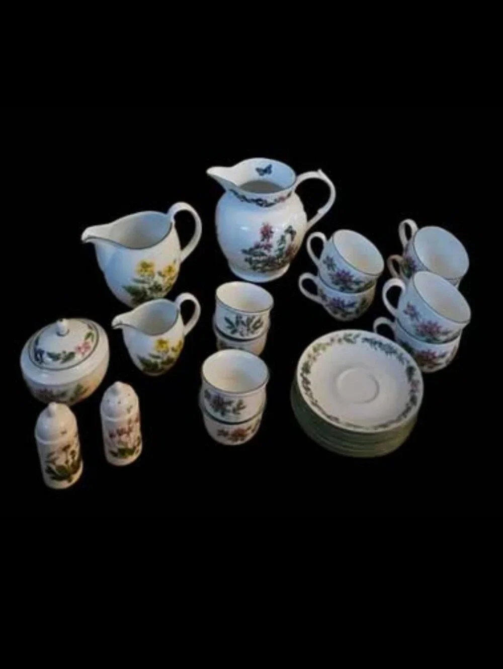 *New Royal Worchester Herbs Set w/Portmeirion Salt and Pepper Shakers